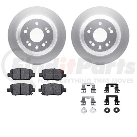 4512-58037 by DYNAMIC FRICTION COMPANY - GEOSPEC Coated Rotors with 5000 Brake Pads - Ceramic and Hardware