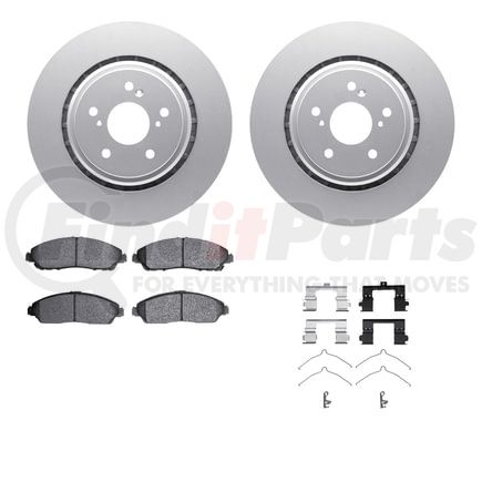 4512-58042 by DYNAMIC FRICTION COMPANY - GEOSPEC Coated Rotors with 5000 Brake Pads - Ceramic and Hardware