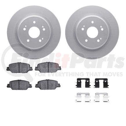 4512-58047 by DYNAMIC FRICTION COMPANY - GEOSPEC Coated Rotors with 5000 Brake Pads - Ceramic and Hardware