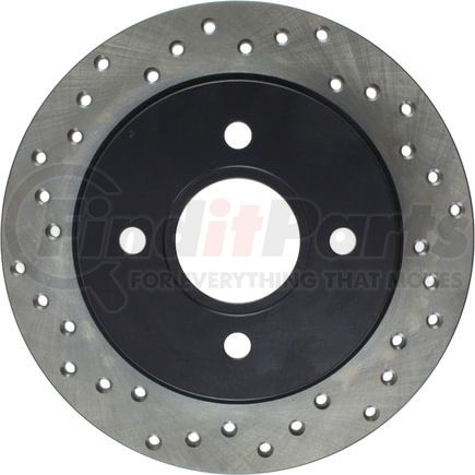 128.61070R by STOPTECH - StopTech Sport Cross Drilled Brake Rotor; Rear Right