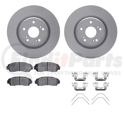 4512-58051 by DYNAMIC FRICTION COMPANY - GEOSPEC Coated Rotors with 5000 Brake Pads - Ceramic and Hardware