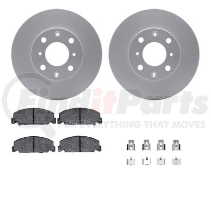 4512-59095 by DYNAMIC FRICTION COMPANY - GEOSPEC Coated Rotors with 5000 Brake Pads - Ceramic and Hardware