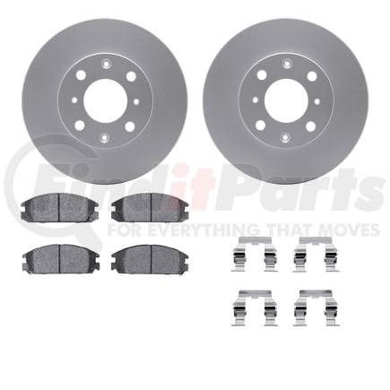 4512-59097 by DYNAMIC FRICTION COMPANY - GEOSPEC Coated Rotors with 5000 Brake Pads - Ceramic and Hardware