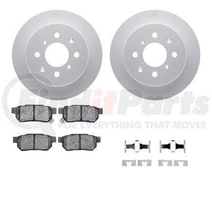 4512-59100 by DYNAMIC FRICTION COMPANY - GEOSPEC Coated Rotors with 5000 Brake Pads - Ceramic and Hardware