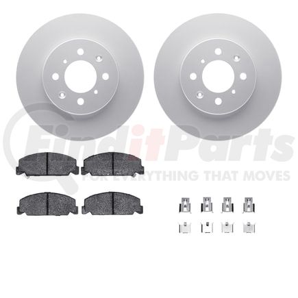 4512-59101 by DYNAMIC FRICTION COMPANY - GEOSPEC Coated Rotors with 5000 Brake Pads - Ceramic and Hardware