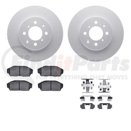 4512-59103 by DYNAMIC FRICTION COMPANY - GEOSPEC Coated Rotors with 5000 Brake Pads - Ceramic and Hardware