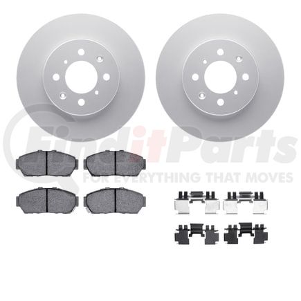 4512-59104 by DYNAMIC FRICTION COMPANY - GEOSPEC Coated Rotors with 5000 Brake Pads - Ceramic and Hardware