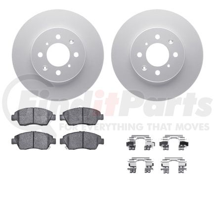 4512-59105 by DYNAMIC FRICTION COMPANY - GEOSPEC Coated Rotors with 5000 Brake Pads - Ceramic and Hardware
