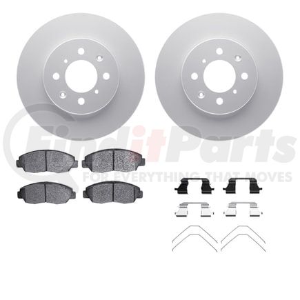 4512-59108 by DYNAMIC FRICTION COMPANY - GEOSPEC Coated Rotors with 5000 Brake Pads - Ceramic and Hardware