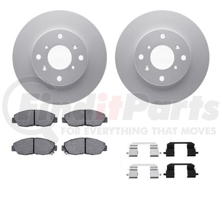 4512-59115 by DYNAMIC FRICTION COMPANY - GEOSPEC Coated Rotors with 5000 Brake Pads - Ceramic and Hardware