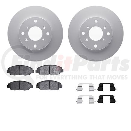 4512-59116 by DYNAMIC FRICTION COMPANY - GEOSPEC Coated Rotors with 5000 Brake Pads - Ceramic and Hardware