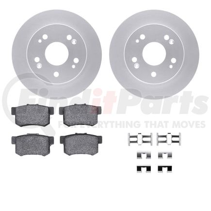 4512-59117 by DYNAMIC FRICTION COMPANY - GEOSPEC Coated Rotors with 5000 Brake Pads - Ceramic and Hardware