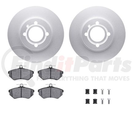 4512-74081 by DYNAMIC FRICTION COMPANY - GEOSPEC Coated Rotors with 5000 Brake Pads - Ceramic and Hardware