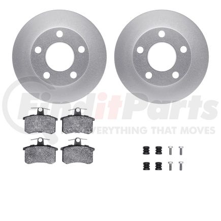 4512-74083 by DYNAMIC FRICTION COMPANY - GEOSPEC Coated Rotors with 5000 Brake Pads - Ceramic and Hardware