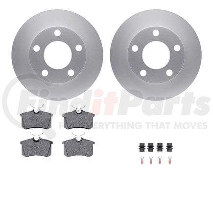 4512-74084 by DYNAMIC FRICTION COMPANY - GEOSPEC Coated Rotors with 5000 Brake Pads - Ceramic and Hardware