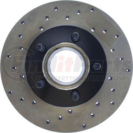128.65035CR by STOPTECH - Sport Cryo Cross Drilled Brake Rotor, Front Right