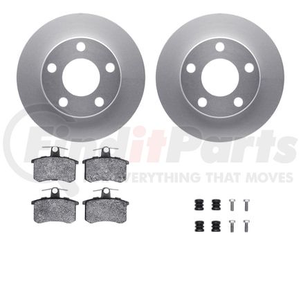 4512-74088 by DYNAMIC FRICTION COMPANY - GEOSPEC Coated Rotors with 5000 Brake Pads - Ceramic and Hardware