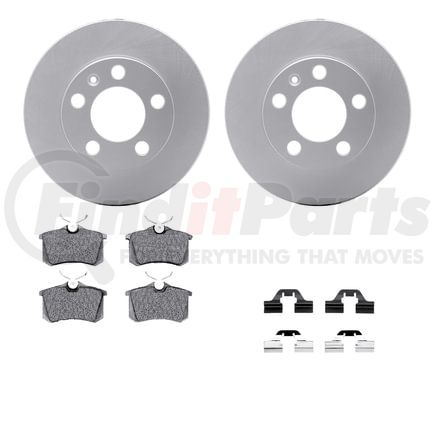 4512-74095 by DYNAMIC FRICTION COMPANY - GEOSPEC Coated Rotors with 5000 Brake Pads - Ceramic and Hardware