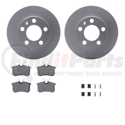 4512-74096 by DYNAMIC FRICTION COMPANY - GEOSPEC Coated Rotors with 5000 Brake Pads - Ceramic and Hardware