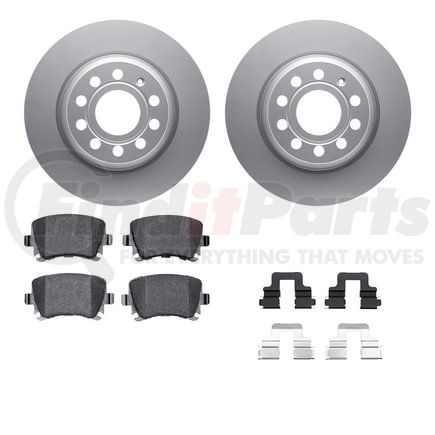 4512-74154 by DYNAMIC FRICTION COMPANY - GEOSPEC Coated Rotors with 5000 Brake Pads - Ceramic and Hardware