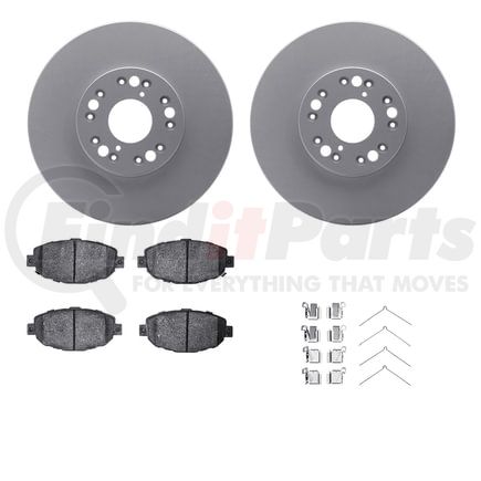 4512-75037 by DYNAMIC FRICTION COMPANY - GEOSPEC Coated Rotors with 5000 Brake Pads - Ceramic and Hardware