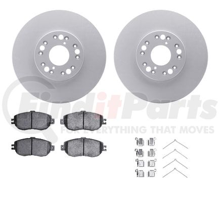 4512-75038 by DYNAMIC FRICTION COMPANY - GEOSPEC Coated Rotors with 5000 Brake Pads - Ceramic and Hardware