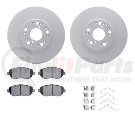 4512-75039 by DYNAMIC FRICTION COMPANY - GEOSPEC Coated Rotors with 5000 Brake Pads - Ceramic and Hardware