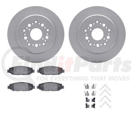 4512-75040 by DYNAMIC FRICTION COMPANY - GEOSPEC Coated Rotors with 5000 Brake Pads - Ceramic and Hardware