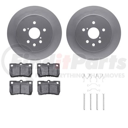 4512-75046 by DYNAMIC FRICTION COMPANY - GEOSPEC Coated Rotors with 5000 Brake Pads - Ceramic and Hardware