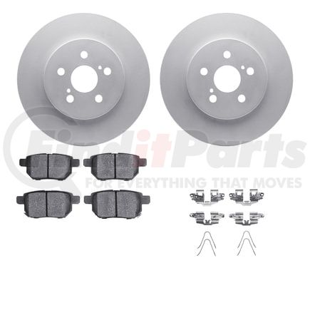 4512-75054 by DYNAMIC FRICTION COMPANY - GEOSPEC Coated Rotors with 5000 Brake Pads - Ceramic and Hardware