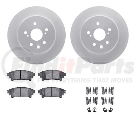 4512-75055 by DYNAMIC FRICTION COMPANY - GEOSPEC Coated Rotors with 5000 Brake Pads - Ceramic and Hardware