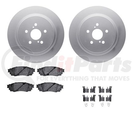 4512-75058 by DYNAMIC FRICTION COMPANY - GEOSPEC Coated Rotors with 5000 Brake Pads - Ceramic and Hardware