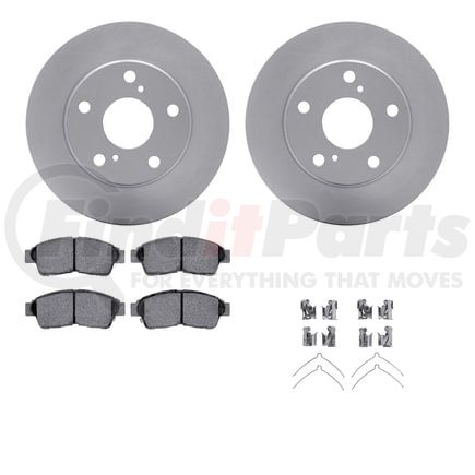 4512-76053 by DYNAMIC FRICTION COMPANY - GEOSPEC Coated Rotors with 5000 Brake Pads - Ceramic and Hardware