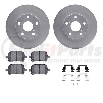 4512-76099 by DYNAMIC FRICTION COMPANY - GEOSPEC Coated Rotors with 5000 Brake Pads - Ceramic and Hardware