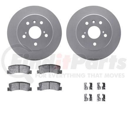 4512-76101 by DYNAMIC FRICTION COMPANY - GEOSPEC Coated Rotors with 5000 Brake Pads - Ceramic and Hardware