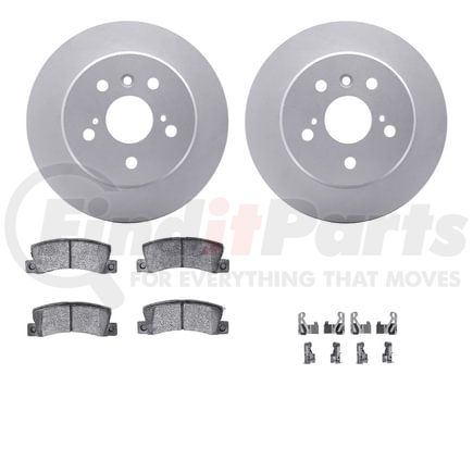 4512-76102 by DYNAMIC FRICTION COMPANY - GEOSPEC Coated Rotors with 5000 Brake Pads - Ceramic and Hardware