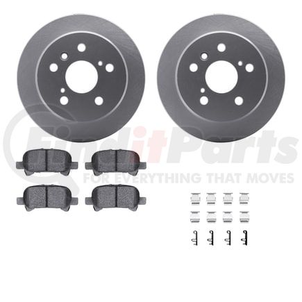 4512-76106 by DYNAMIC FRICTION COMPANY - GEOSPEC Coated Rotors with 5000 Brake Pads - Ceramic and Hardware