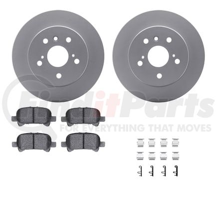 4512-76120 by DYNAMIC FRICTION COMPANY - GEOSPEC Coated Rotors with 5000 Brake Pads - Ceramic and Hardware