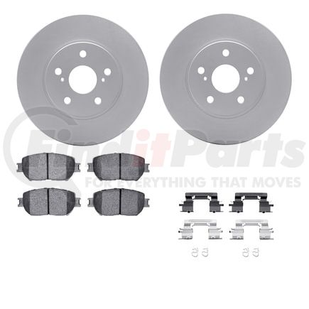 4512-76128 by DYNAMIC FRICTION COMPANY - GEOSPEC Coated Rotors with 5000 Brake Pads - Ceramic and Hardware