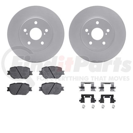 4512-76130 by DYNAMIC FRICTION COMPANY - GEOSPEC Coated Rotors with 5000 Brake Pads - Ceramic and Hardware