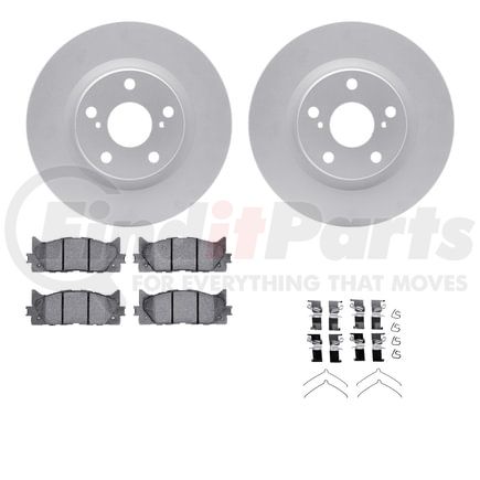 4512-76139 by DYNAMIC FRICTION COMPANY - GEOSPEC Coated Rotors with 5000 Brake Pads - Ceramic and Hardware