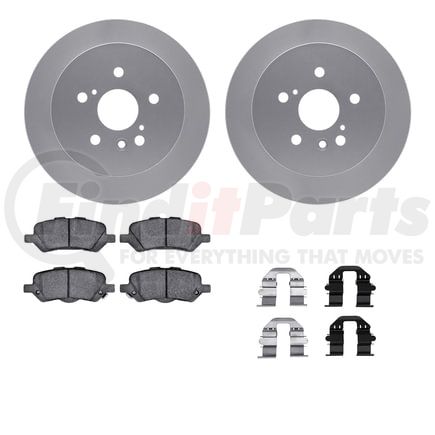 4512-76148 by DYNAMIC FRICTION COMPANY - GEOSPEC Coated Rotors with 5000 Brake Pads - Ceramic and Hardware