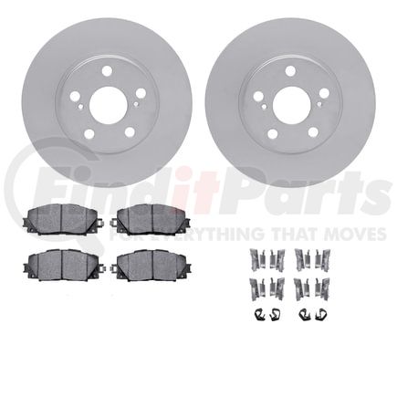 4512-76150 by DYNAMIC FRICTION COMPANY - GEOSPEC Coated Rotors with 5000 Brake Pads - Ceramic and Hardware