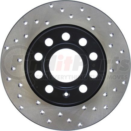 128.33131CL by STOPTECH - StopTech Sport Cryo Cross Drilled Brake Rotor; Rear Left
