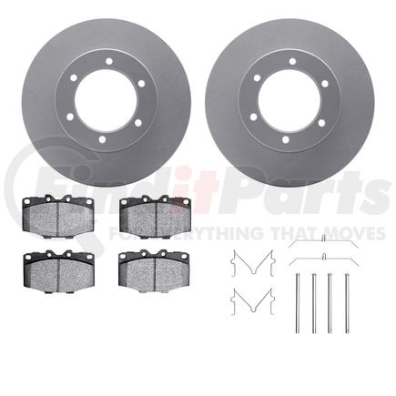 4512-76157 by DYNAMIC FRICTION COMPANY - GEOSPEC Coated Rotors with 5000 Brake Pads - Ceramic and Hardware