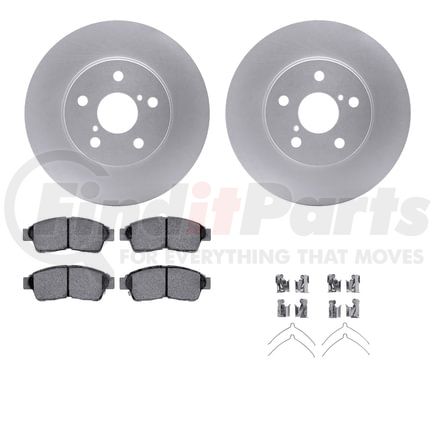 4512-76166 by DYNAMIC FRICTION COMPANY - GEOSPEC Coated Rotors with 5000 Brake Pads - Ceramic and Hardware