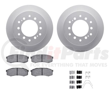 4512-76172 by DYNAMIC FRICTION COMPANY - GEOSPEC Coated Rotors with 5000 Brake Pads - Ceramic and Hardware