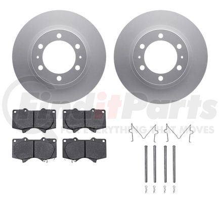 4512-76173 by DYNAMIC FRICTION COMPANY - GEOSPEC Coated Rotors with 5000 Brake Pads - Ceramic and Hardware