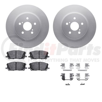 4512-76174 by DYNAMIC FRICTION COMPANY - GEOSPEC Coated Rotors with 5000 Brake Pads - Ceramic and Hardware