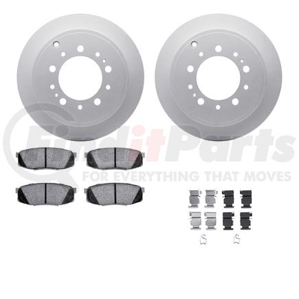 4512-76182 by DYNAMIC FRICTION COMPANY - GEOSPEC Coated Rotors with 5000 Brake Pads - Ceramic and Hardware